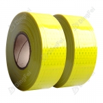Reflective PVC Cloth Tapes - Fluorescent Yellow Sparkle Pattern Reflective PVC Tape For Clothing